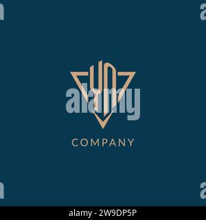 YN logo initials triangle shape style, creative logo design vector graphic Stock Vector