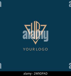 UB logo initials triangle shape style, creative logo design vector graphic Stock Vector