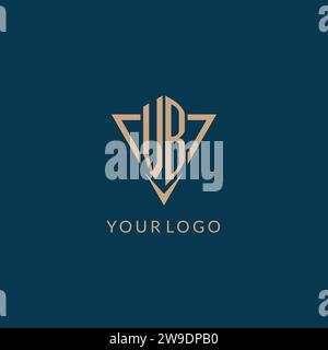 VB logo initials triangle shape style, creative logo design vector graphic Stock Vector