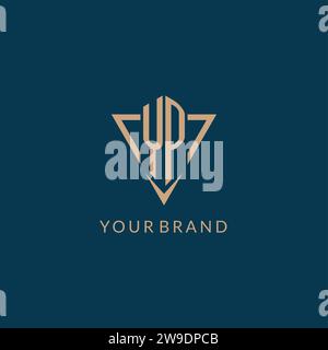 YP logo initials triangle shape style, creative logo design vector graphic Stock Vector