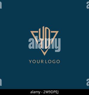 YO logo initials triangle shape style, creative logo design vector graphic Stock Vector