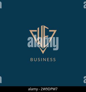WE logo initials triangle shape style, creative logo design vector graphic Stock Vector
