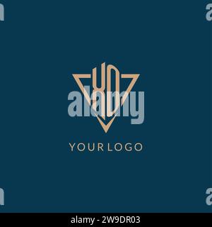 XO logo initials triangle shape style, creative logo design vector graphic Stock Vector