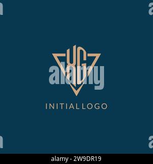 XG logo initials triangle shape style, creative logo design vector graphic Stock Vector