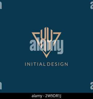 XY logo initials triangle shape style, creative logo design vector graphic Stock Vector