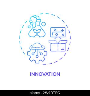 Thin line creative gradient innovation icon concept Stock Vector