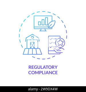 Thin line gradient regulatory compliance icon concept Stock Vector