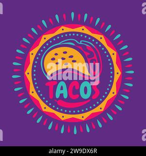 Taco Logo Design. Taco Logo Vibrant Color Design Stock Vector