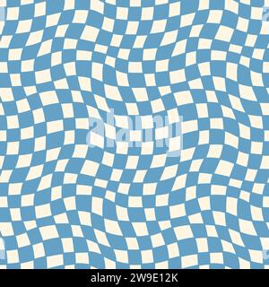 Seamless geometric pattern. Waves and circles in black and white. Vector illustration Stock Vector
