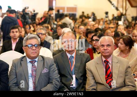 Dhaka, Bangladesh - December 27, 2023: Local and foreign dignitaries were present at Sonargaon Hotel in Dhaka when Awami League's election manifesto w Stock Photo