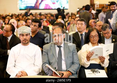 Dhaka, Bangladesh - December 27, 2023: Local and foreign dignitaries were present at Sonargaon Hotel in Dhaka when Awami League's election manifesto w Stock Photo