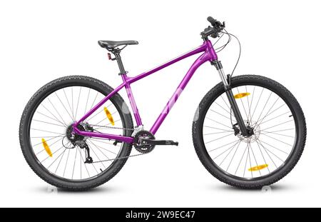 Mountain bike isolated on white background. Side view Stock Photo