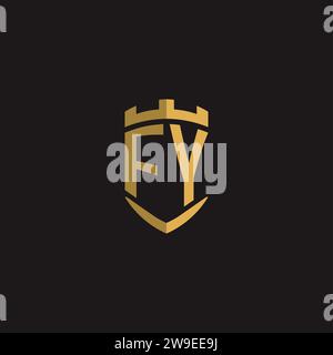 FY logo monogram emblem style with shield shape design template ideas ...