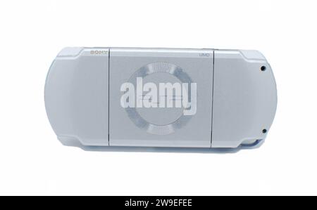 Ocala, Florida USA December 11, 2023 Front view of the famous Sony PSP
