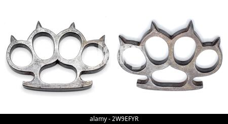 Brass Knuckle Duster, Weapon for Hand, Isolated on White. Design, Gangster  Stock Image - Image of bandit, shiny: 111422087