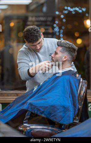 Man in Barbershop Stock Photo