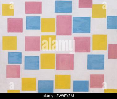 Composition with Squares of Colour, Piet Mondrian, 1917, Stock Photo