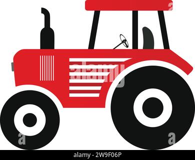 Tractor icon vector | vehicle for Agriculture | Farming vehicle color Stock Vector