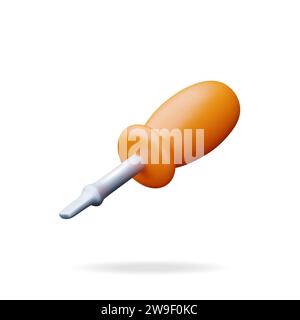 3d Screwdriver Tool Isolated Stock Vector