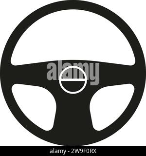 Vehicle Steering icon vector Steering wheel Driving icon Stock Vector