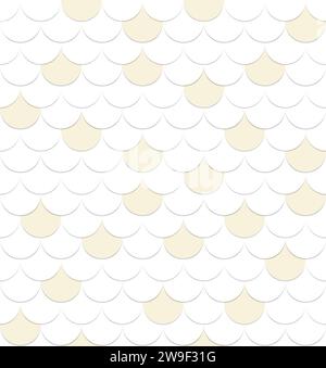 White and grey fish scales, Seamless pattern, Fish scales background texture Stock Vector