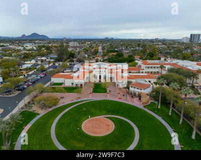 Heard Museum aerial view at 2301 N Central Avenue in Midtown Phoenix, Arizona AZ, USA. Stock Photo