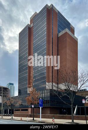 The James A. Byrne U.S. Courthouse at 6th and Market streets in Philadelphia, Pennsylvania. Stock Photo