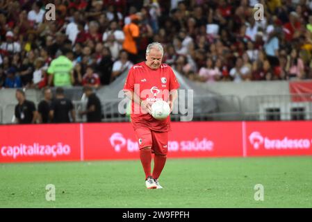 Rio de Janeiro, Brazil.December 27, 2023, Football match between the friends of former player Zico and his friends at the Maracanã stadium. All-Star game. André Ricardo/Alamy Live News Stock Photo