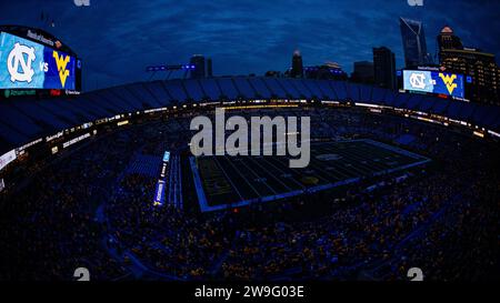 Charlotte, NC, USA. 27th Dec, 2023. Overall of Bank of America Stadium before the 2023 Duke's Mayo Bowl between the North Carolina Tar Heels and the West Virginia Mountaineers in Charlotte, NC. (Scott Kinser/CSM). Credit: csm/Alamy Live News Stock Photo