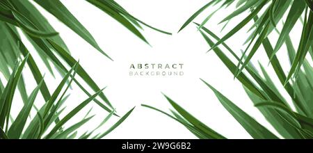 abstract green leaf background vector illustration Stock Vector