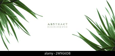 abstract green leaf background vector illustration Stock Vector