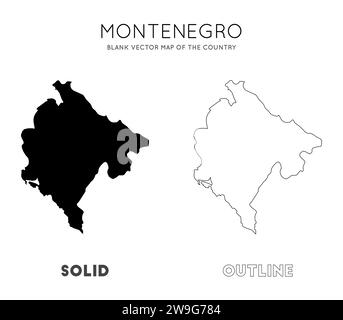 Montenegro map. Borders of Montenegro for your infographic. Vector ...