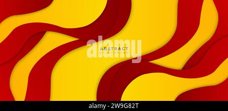 orange red wavy background vector illustration Stock Vector
