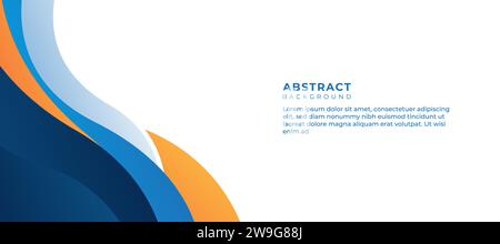 orange blue modern background vector illustration Stock Vector