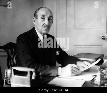 File photo dated 25/2/1958 of Prime Minister of Northern Ireland, Viscount Brookeborough. The Northern Ireland government was warned against proposals to build a nuclear power station beside Lough Neagh, archive files show. The feasibility of the proposal was assessed by the Atomic Energy Research Establishment (AERE), a UK government body that was responsible for research on, and development of, nuclear power. Issue date: Thursday December 28, 2023. Stock Photo