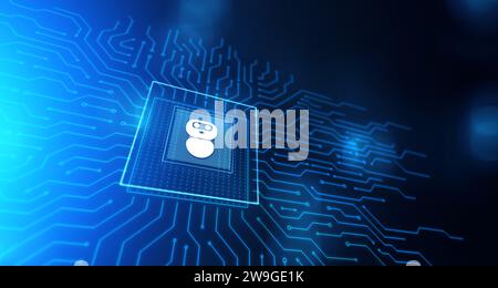 Chatbot computer program designed for conversation with human users over the Internet. Support and customer service automation technology concept. Stock Photo