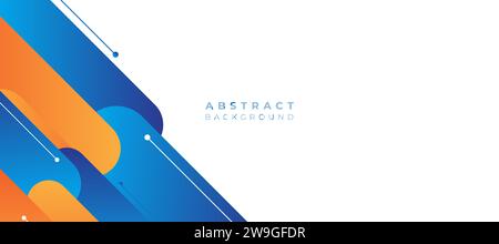 geometric blue orange background vector. abstract geometric background vector illustration Stock Vector