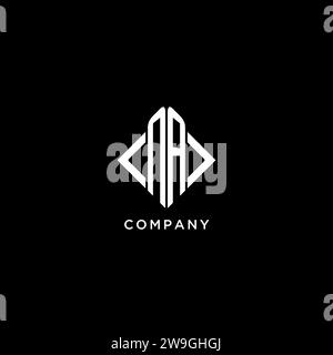 NA initial monogram with rhombus shape logo design ideas Stock Vector