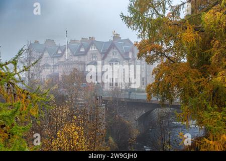 Exterior of The Fife Arms Hotel in Braemar, Scotland Stock Photo