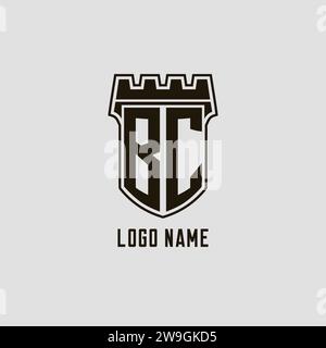 BC initial monogram with building logo design ideas Stock Vector Image ...