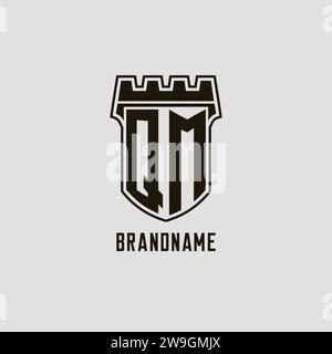 BE logo monogram with fortress castle and shield style design ideas ...