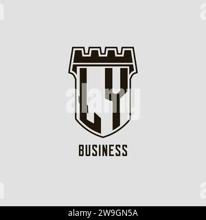 LY initial monogram with building logo design ideas Stock Vector Image ...
