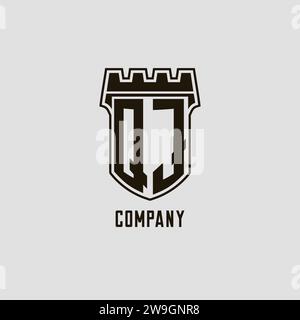 BE logo monogram with fortress castle and shield style design ideas ...