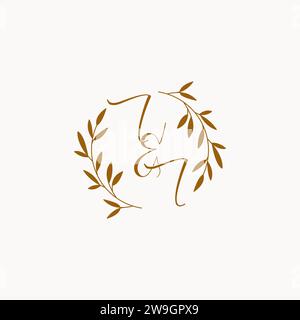 II initial wedding monogram logo design Stock Vector