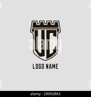VC monogram logo with geometric shield icon design inspiration Stock ...