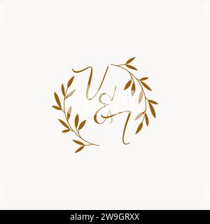VI initial wedding monogram logo design Stock Vector