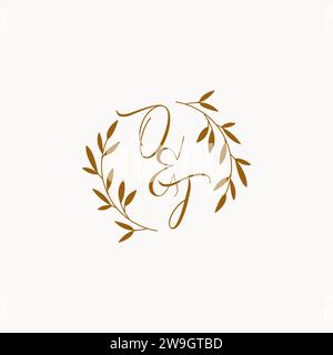 OT initial wedding monogram logo design Stock Vector