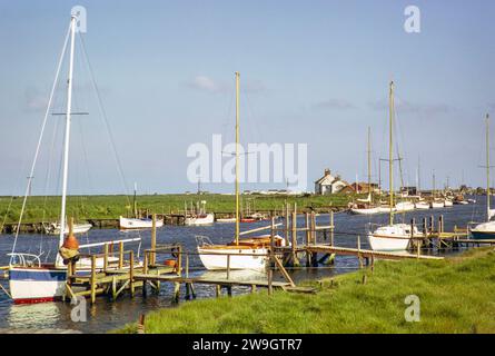 River Blyth looking across to Southwold from Walberswick, Suffolk, England, UK June 1975 Stock Photo