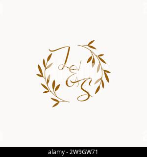 LS initial wedding monogram logo design Stock Vector