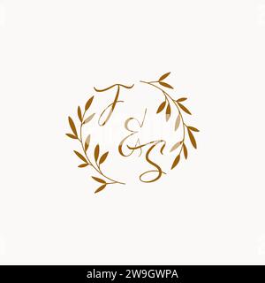 FS initial wedding monogram logo design Stock Vector